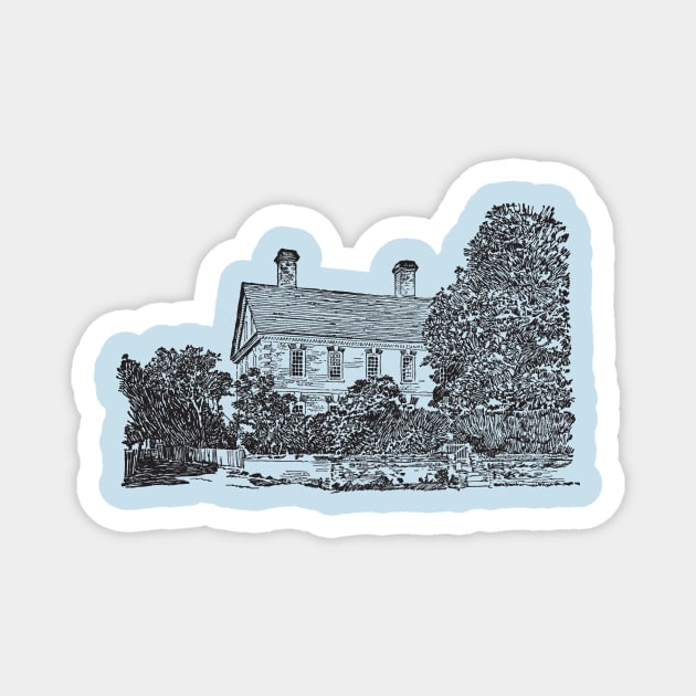 Hand Drawn Country House Magnet by DarioNelaj