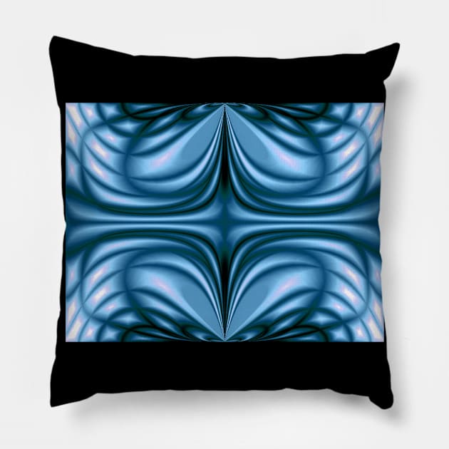 Crests Blue Pillow by Veraukoion