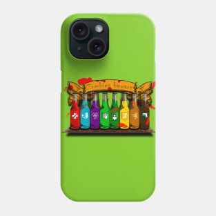 Zombie Perks Top Shelf Zombies Beware on Lime Green Phone Case