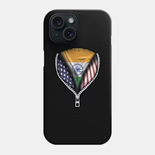 Indian Flag  India Flag American Flag Zip Down - Gift for Indian From India Phone Case