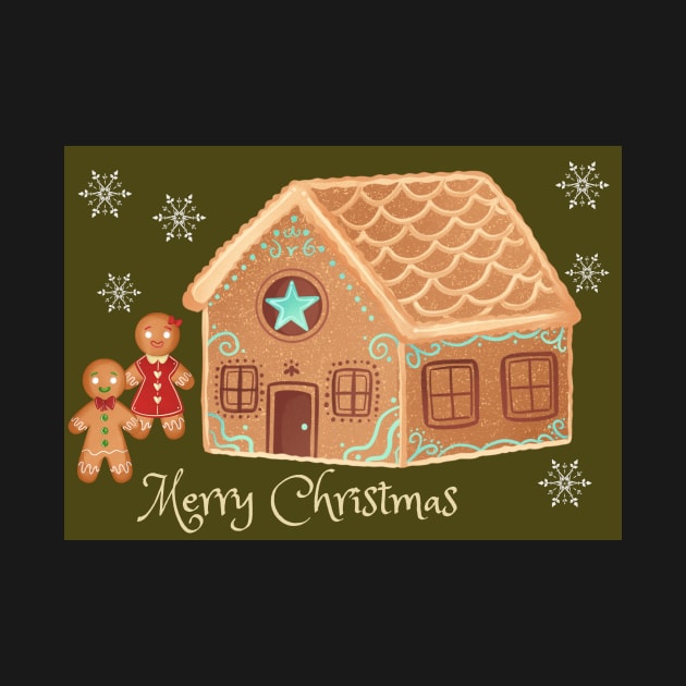 Merry Christmas gingerbread house by LukjanovArt