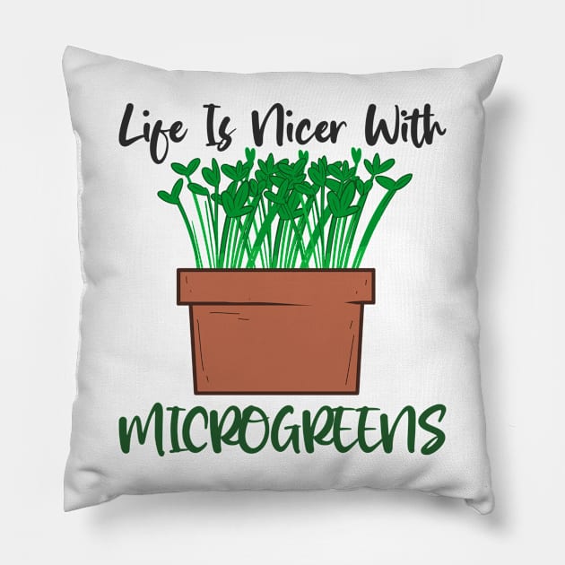 Gardener Micro Farming Healthy Microgreens Pillow by Tom´s TeeStore