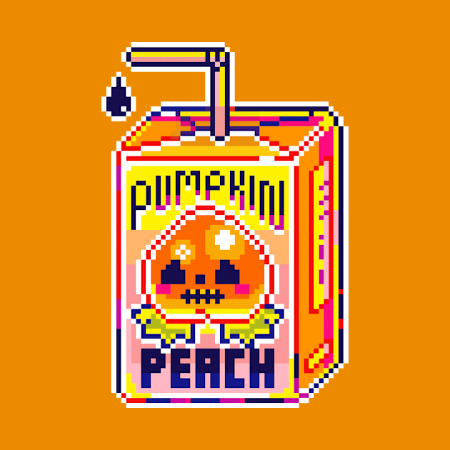 pixel pumpkin peach juice by pixelins