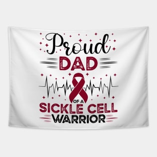 Proud Dad Of A Sickle Cell Warrior Sickle Cell Awareness Tapestry