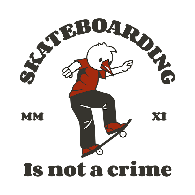 Skateboarding is not a crime skating by E-Skateboardsgermany