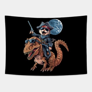 Cat Dinosaur Wagon Tapestry