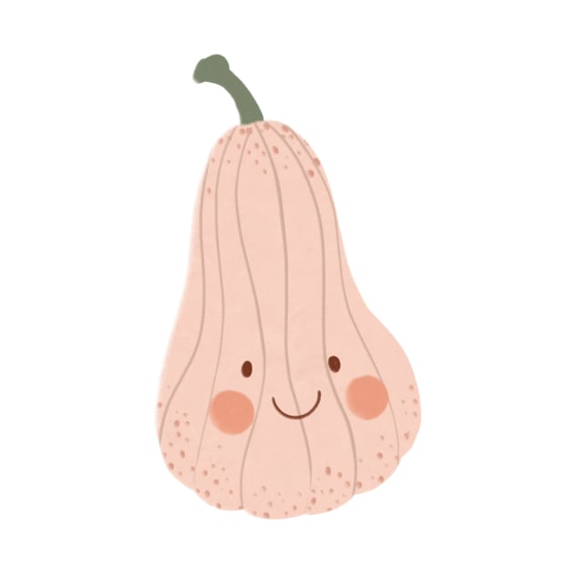 Cute Pink Pumpkin by Gush Art Studio 1