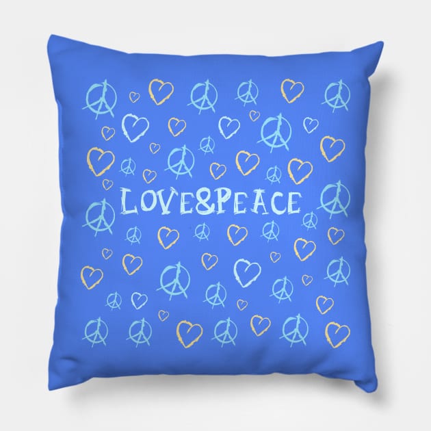 Love and peace Pillow by mkbl