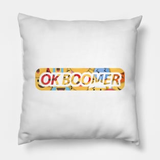 Ok Boomer Emoji Montage Pillow