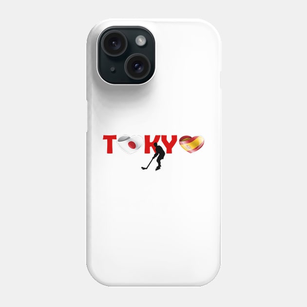 Hockey in Tokyo - team Spain (ES) Phone Case by ArtDesignDE