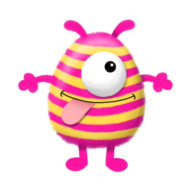 Cute Pink Monster by avertodesign