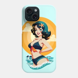 Girl Pin Up Summer Beauty Retro Pop Art Model Phone Case