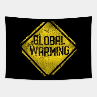 Warning Sign: Global Warming Tapestry