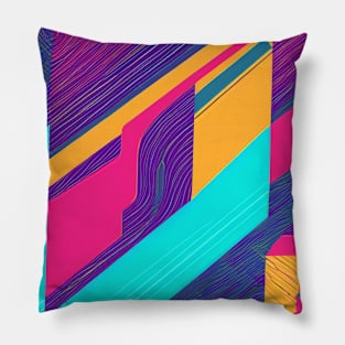 Retro Abstract Art Pillow