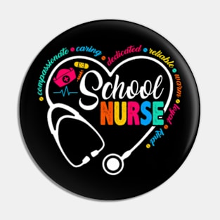 School Nurse  Love Heart Nurse Pin