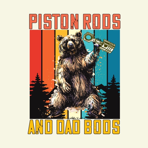 Piston Rods and Dad Bods Garage race car parts by DODG99