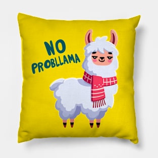 No Probllama: Sassy Llama Pillow