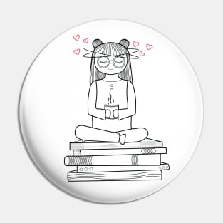 Book Lover  Art Pin