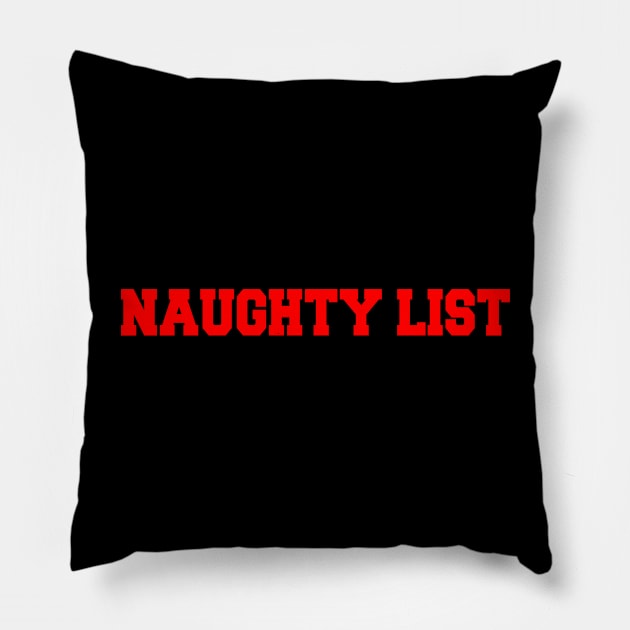 Naughty List Pillow by Boo Face Designs