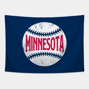 Minnesota Retro Baseball - Navy Tapestry