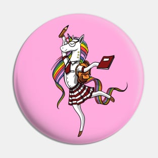 Unicorn Schoolgirl Pin