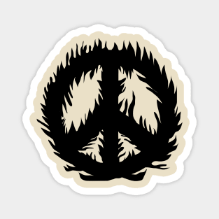 Burning Peace Symbol Magnet