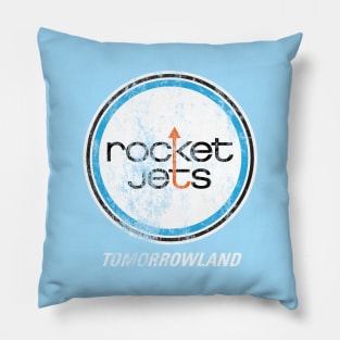 Rocket Jets Vintage Pillow