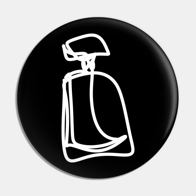 Minimalistic Perfume Bottle Line Art, white Pin by BeautyMeow