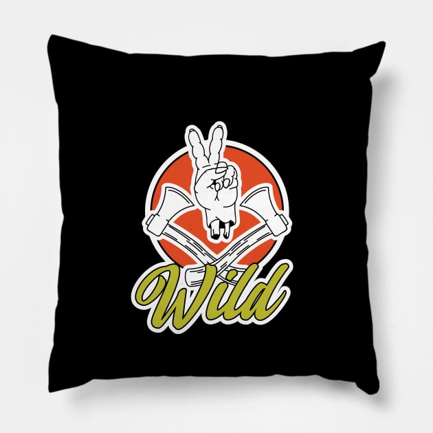 Be careful on the wild Pillow by ShirtyLife