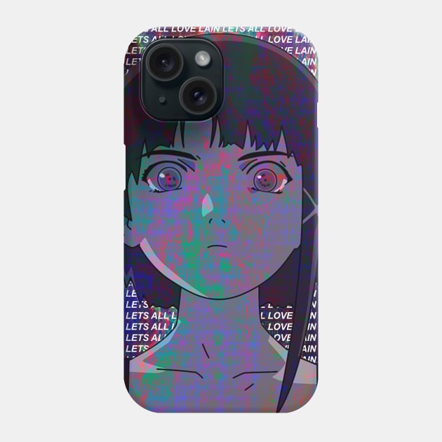 LETS ALL LOVE LAIN 2 SAD JAPANESE ANIME AESTHETIC Phone Case by Poser_Boy