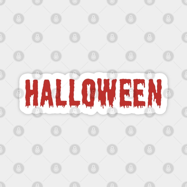 Halloween Word in Creepy Red Dripping Blood Lettering Magnet by MadelaneWolf 