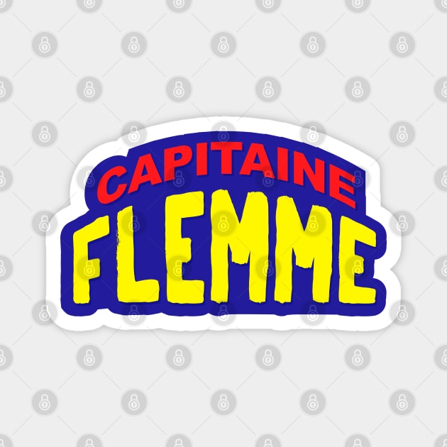 Capitaine flemme super héros Magnet by Mr Youpla