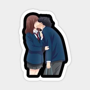 Blue Spring Ride Cute Kou X Futaba Fanart Magnet