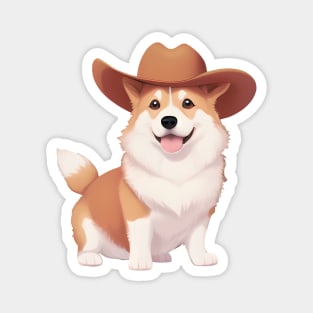 Cowboy Corgi Magnet