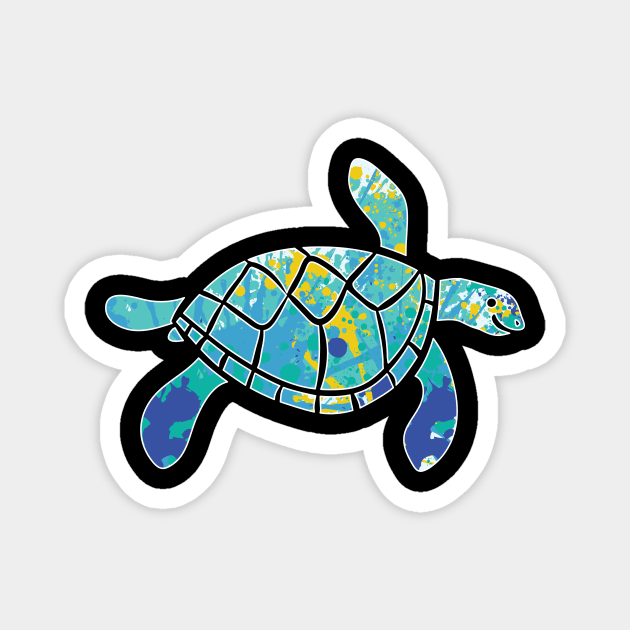 Cool turtle sea mandala t-shirt Magnet by thefriendlyone
