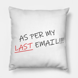 As Per My Last Email Diagonal 3 Pillow