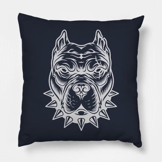 Pitbull head Pillow by Brainable ART