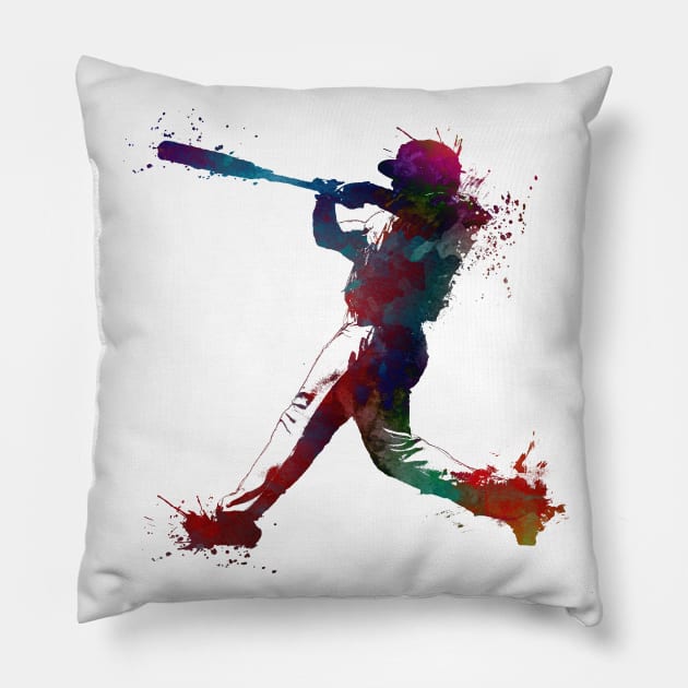 Baseball player #baseball #sport Pillow by JBJart