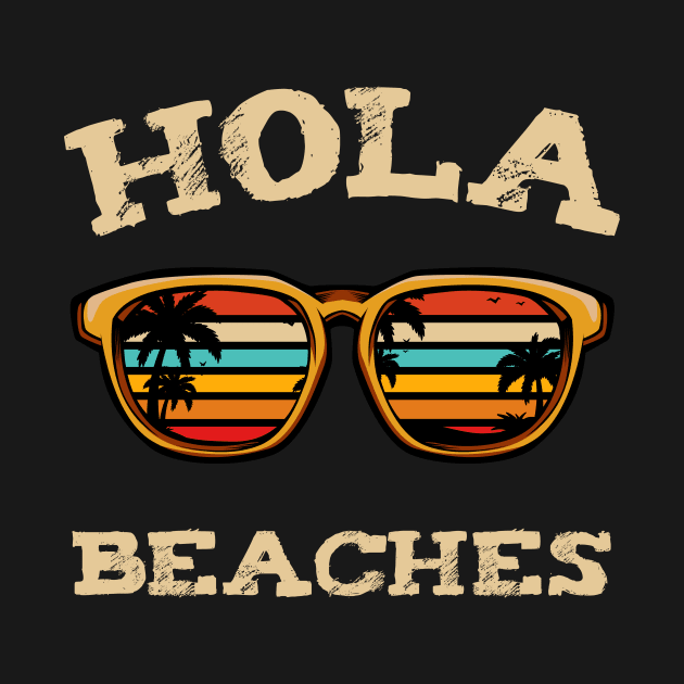 Hola Beaches Funny Beach Surfing Palm Vacation by Funnyawesomedesigns