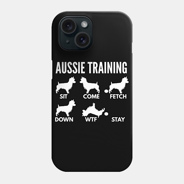 Aussie Training Australian Terrier Tricks Phone Case by DoggyStyles