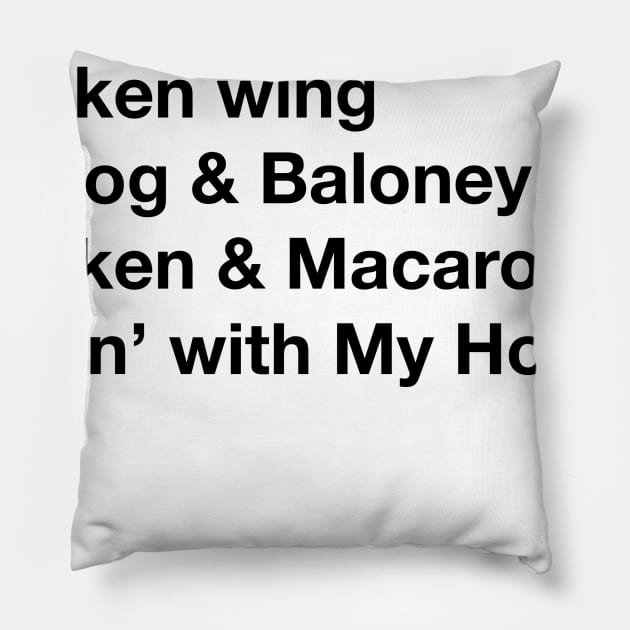 Chicken Wing Song Pillow by burder