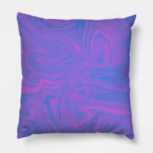 Blue and Purple Liquid marble texture Pillow