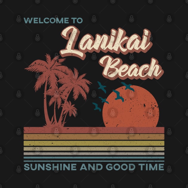 Lanikai Beach - Lanikai Beach Retro Sunset by Mondolikaview