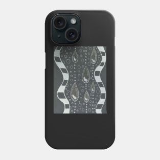 Rain panel in black and grey Phone Case