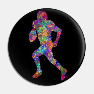 American football player watercolor Pin