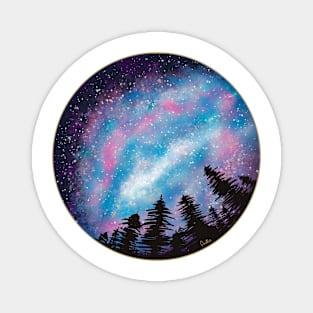 Night Sky Watercolor By Annalisa Amato Magnet