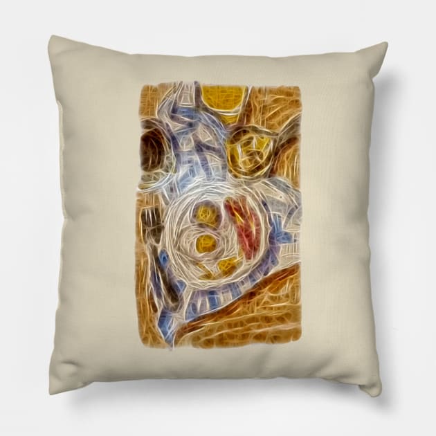 Scrambled Eggs with Bacon Pillow by Mila-Ola_Art