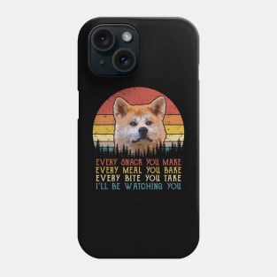 Retro Akita Every Snack You Make Every Meal You Bake Phone Case