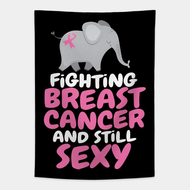 Fighting Breast Cancer and Still Sexy | Elephant Tapestry by jomadado