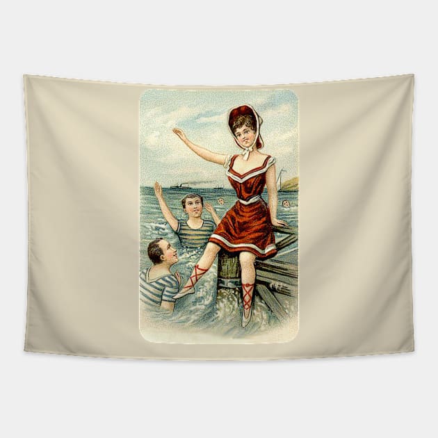 In The Aeroplane Over The Sea / Bathing Beauty Tapestry by CultOfRomance